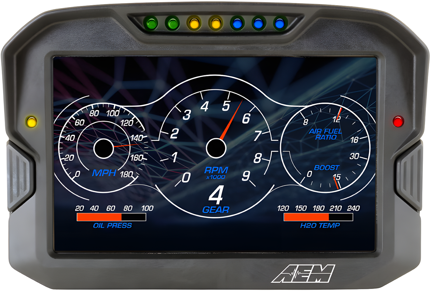 Wiring Specialties Product Front - Non-Logging Display AEM CD-7 Carbon Enclosure AEM-30-5700
