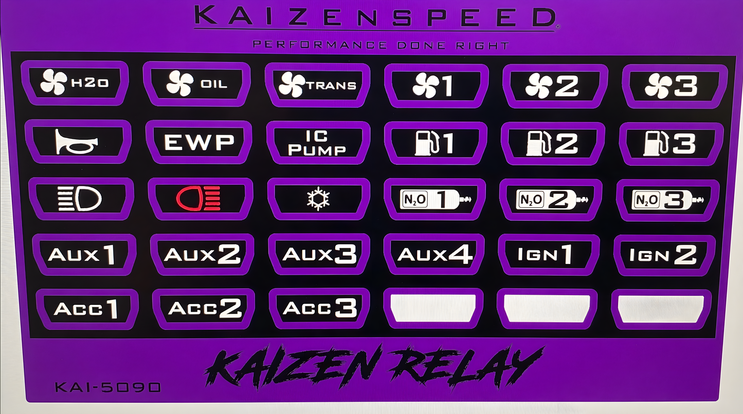 Wiring Specialties Kaizen Relay Label Sticker Pack KAI-5090 Main Photo