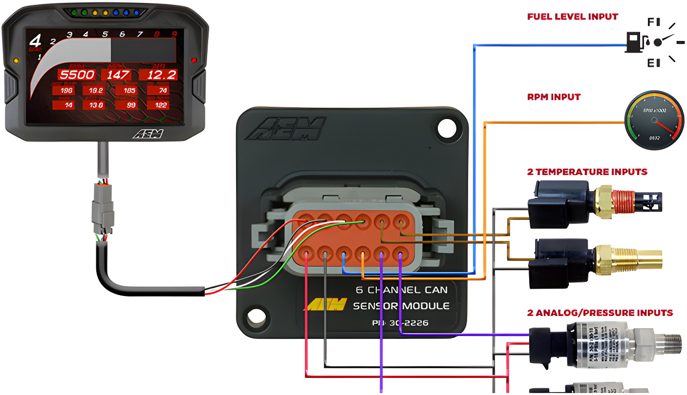 Wiring Specialties AEM 6 Channel CAN Sensor Module for SR20DET ECU & Electronics Kit Main Photo