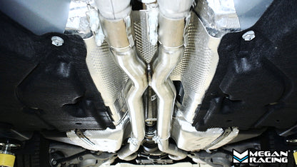 Megan Racing Midpipe H-Pipe for Ford Mustang 2015-2023 GT & 2024+ GT Dark Horse – T-304 Stainless, 1-Year Warranty