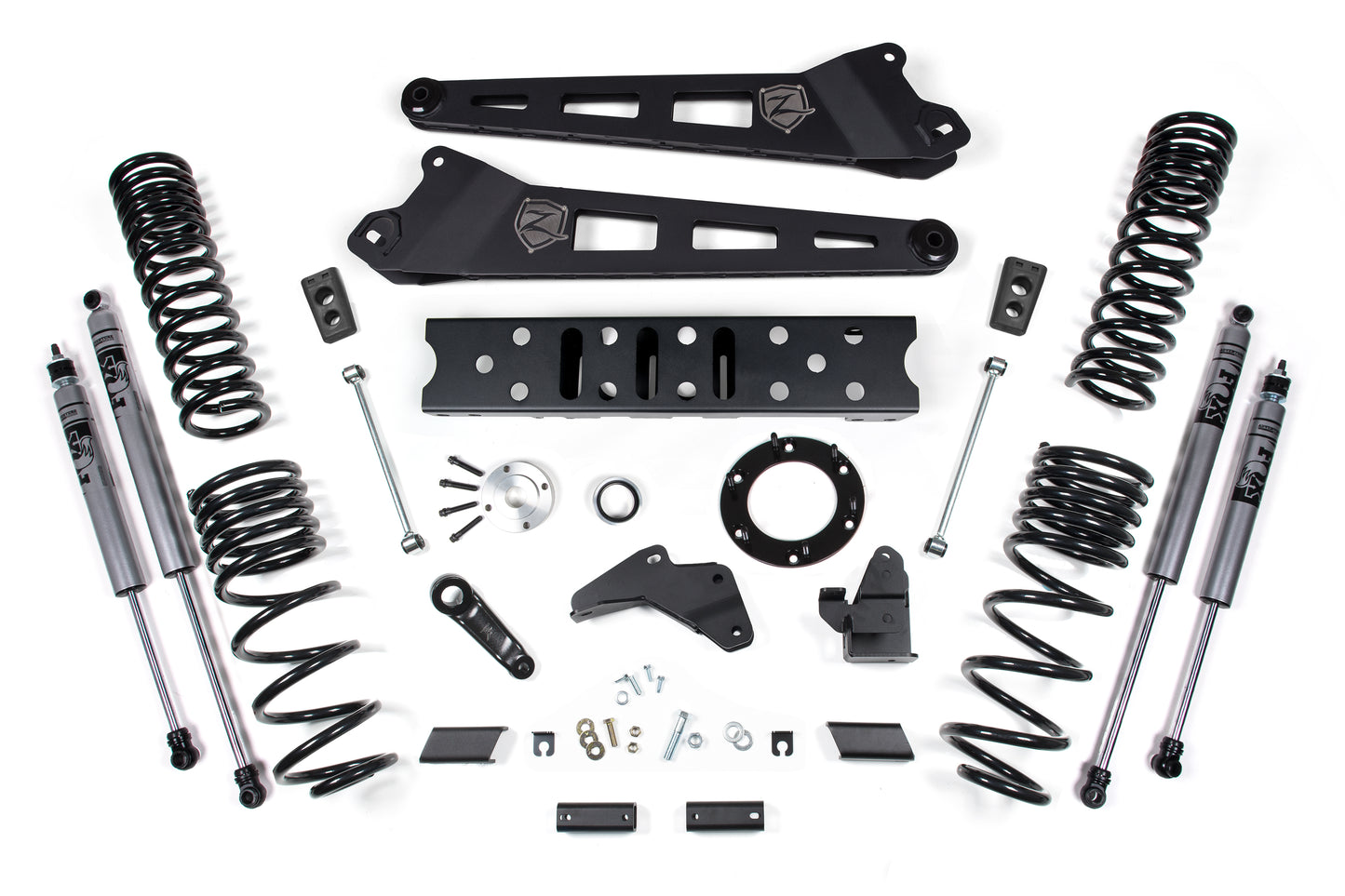 Zone Offroad 19-24 Ram 2500 6.5in Radius Arm - 4.5in Rear Coils - Diesel - 6-Bolt T-Case-Fox Shocks ZOND118F
