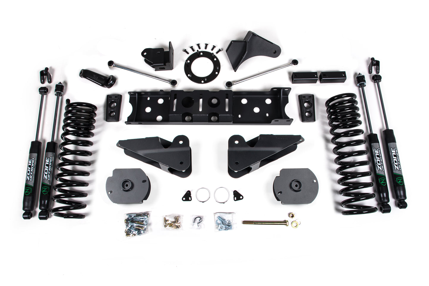 Zone Offroad 19-20 Ram 2500 4in Radius Arm Bracket - Gas - Nitro Shocks ZOND77N