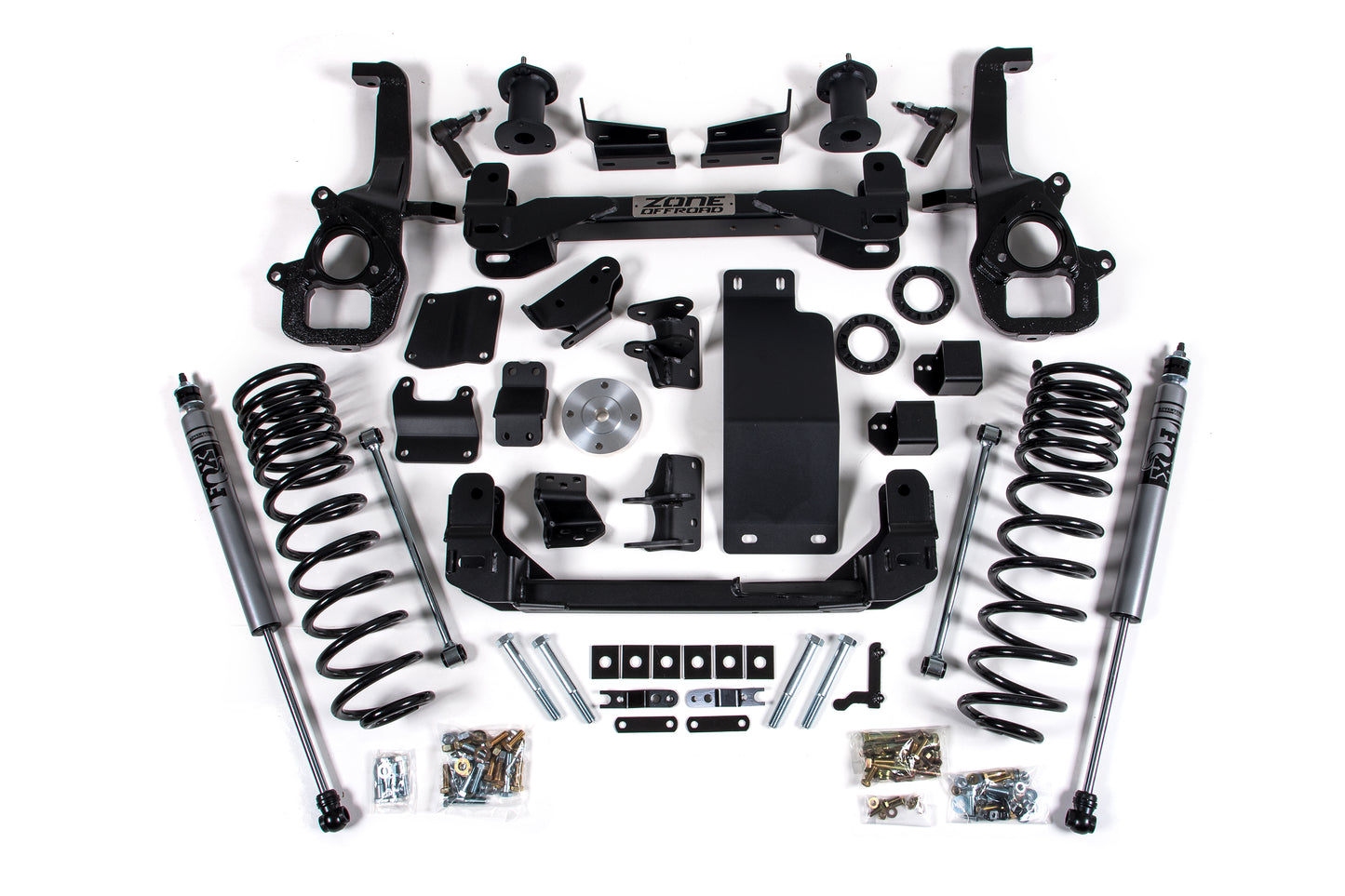 Zone Offroad 19-21 Ram 1500 4WD 4in Front 3in Rr Suspension Lift System w/OE 22in Wheels Fox Shocks ZOND100F
