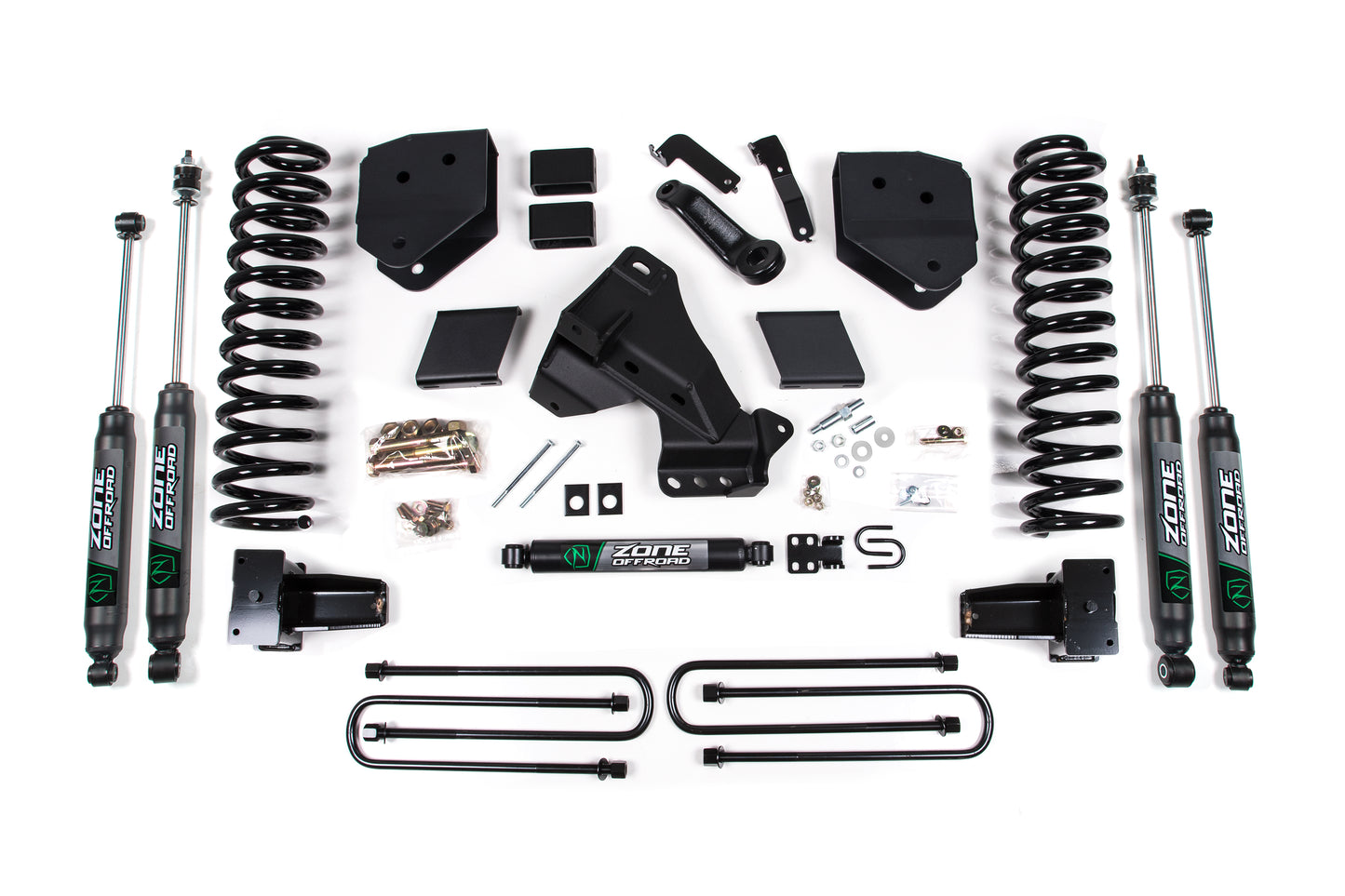 Zone Offroad 20-21 Ford F-250/F-350 6in Radius Arm Drop Suspension Lift System- Nitro Shocks - Gas ZONF63N