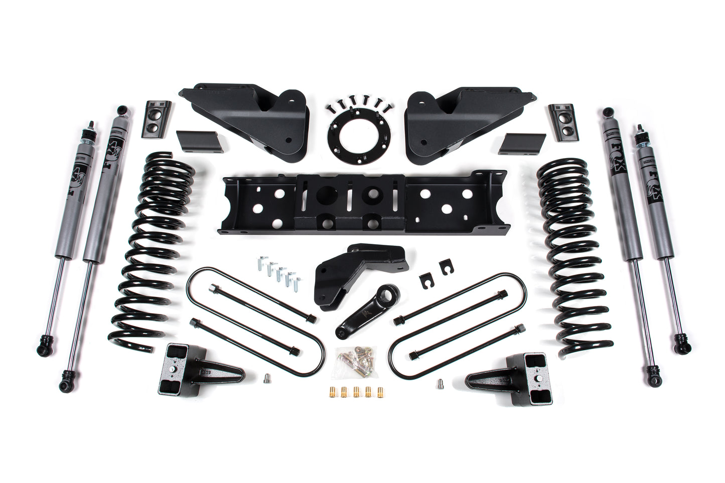 Zone Offroad 2019 Ram 3500 4in Radius Arm Bracket Gas 2in Rear Block w/ Overload - Adventure Shocks ZOND108F