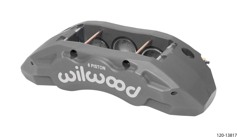 Wilwood Caliper-TX6R- R/H - Clear 1.75/1.62/1.62in Pistons 1.38in Disc 120-13817