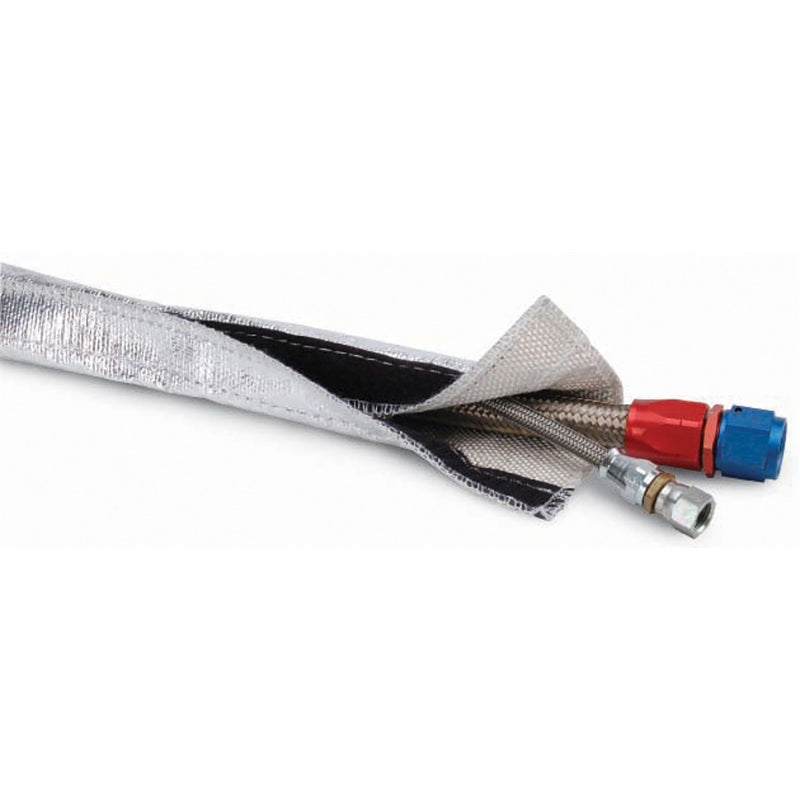 DEI Heat Shroud 1in I.D. x 3ft - Aluminized Sleeving-Hook and Loop Edge 10405