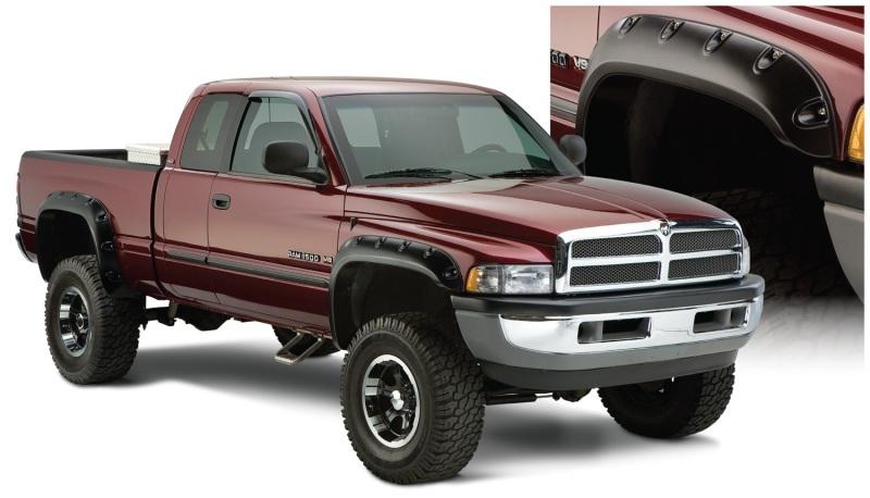 Bushwacker 94-01 Dodge Ram 1500 Fleetside Pocket Style Flares 4pc 78.0/96.0in Bed - Black 50908-02 Main Image