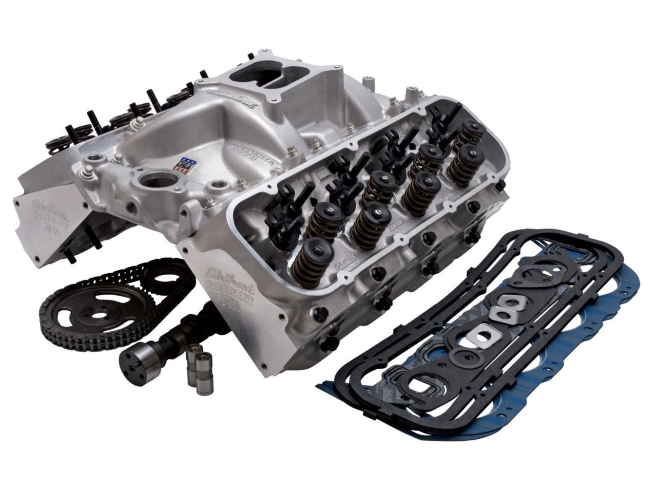 Edelbrock Power Package Top End Kit, E-street & Performer, Bbc