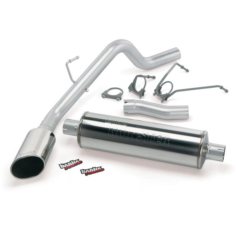 Banks Power 03 Dodge 5.7L Hemi 1500-CCSB Monster Exhaust System - SS Single Exhaust w/ Chrome Tip 48569 Main Image