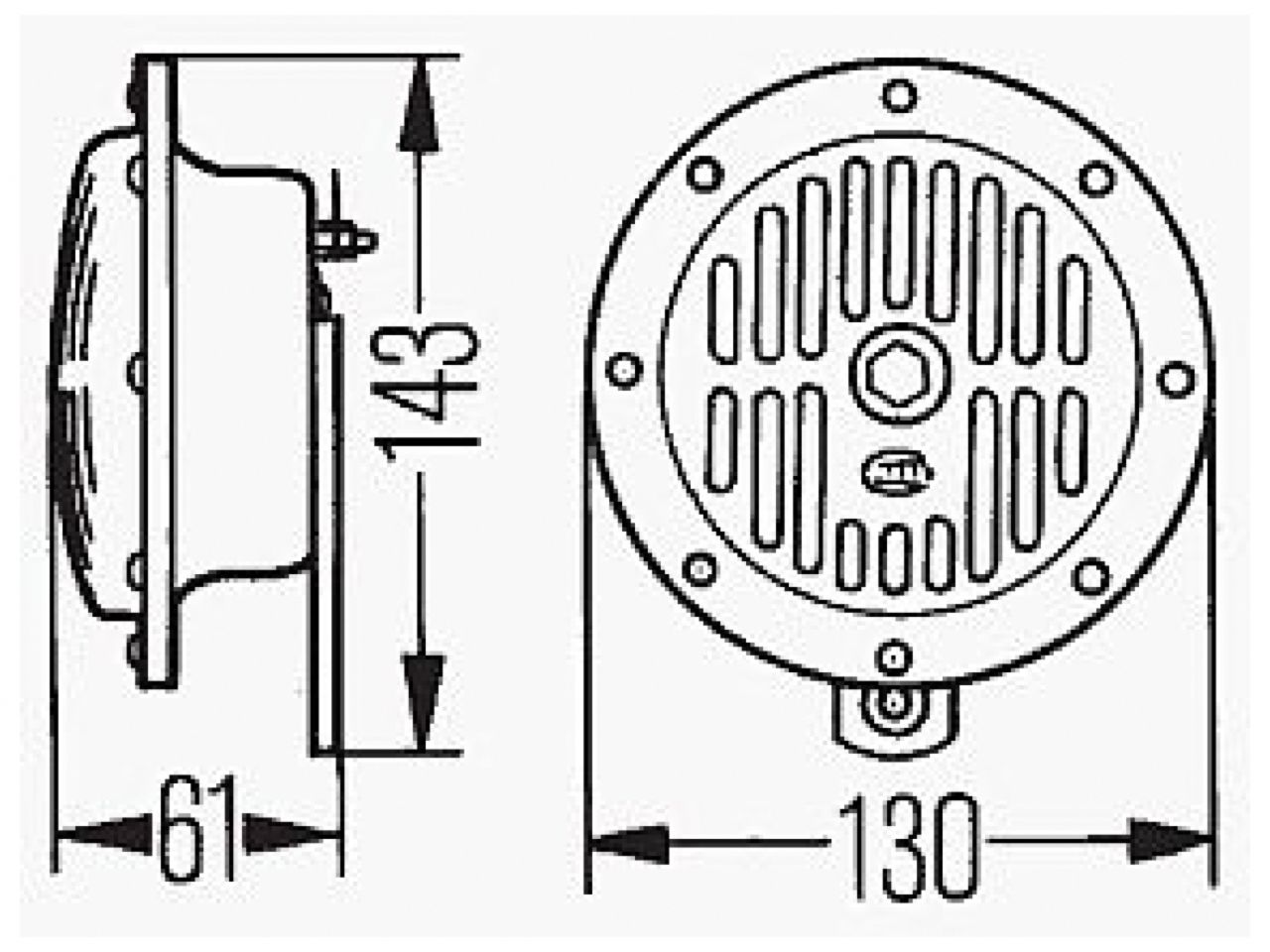 Hella Supertone Horn Kit 12V 380HZ HTone Black