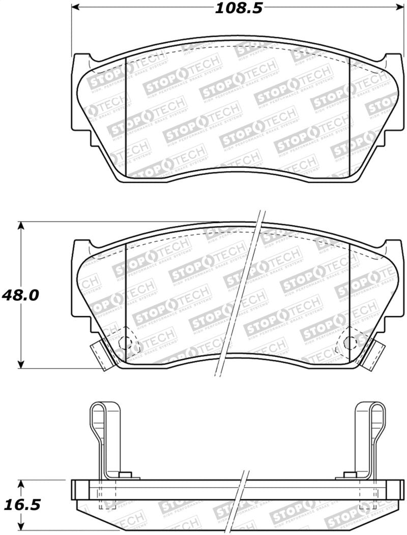 StopTech Street Brake Pads - Front 308.05100 Main Image