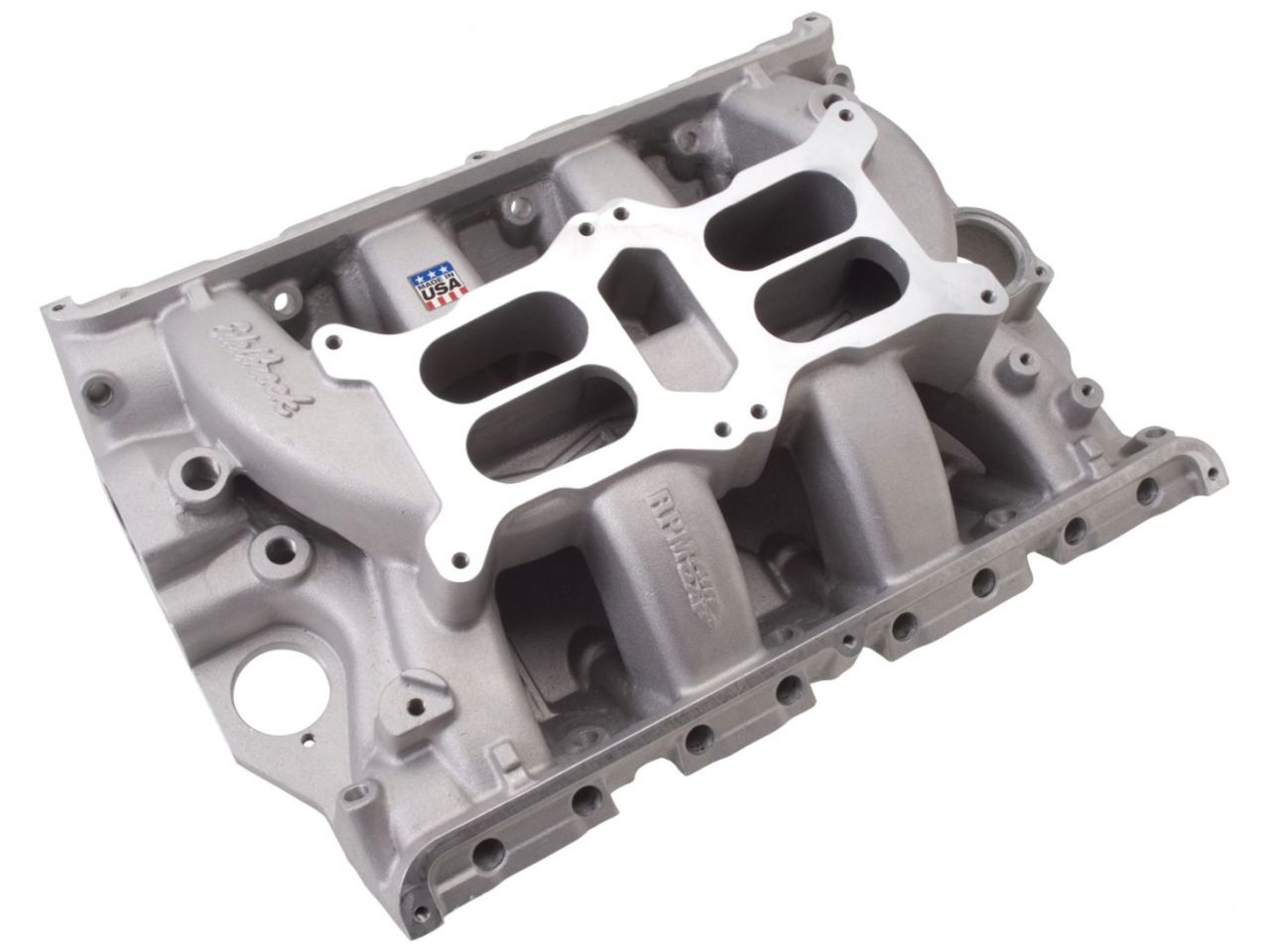 Edelbrock Intake Manifold, Ford, Performer. RPM, Dual Quad, FE