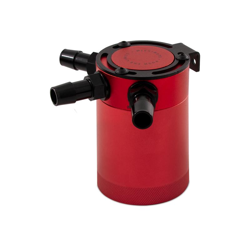 Mishimoto Compact Baffled Oil Catch Can 3-Port - Red MMBCC-CBTHR-RD Main Image