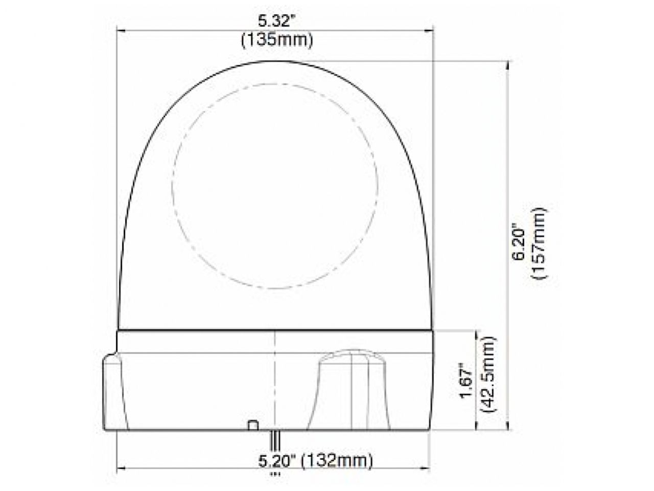 Hella Rota Compact 12V Amber Lens Beacon w/ Flexible Pole Mount