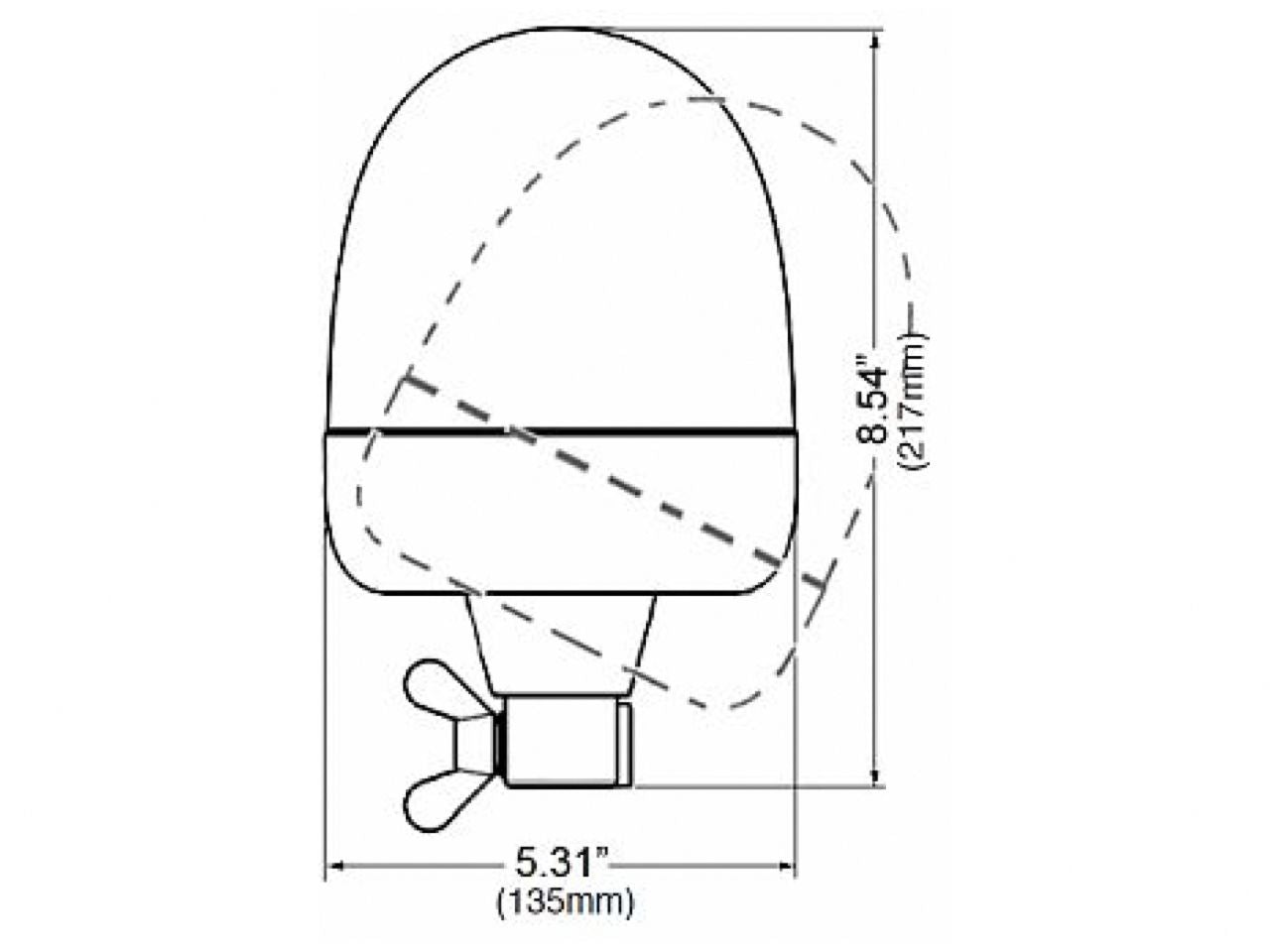 Hella Rota Compact 12V Amber Lens Beacon w/ Flexible Pole Mount