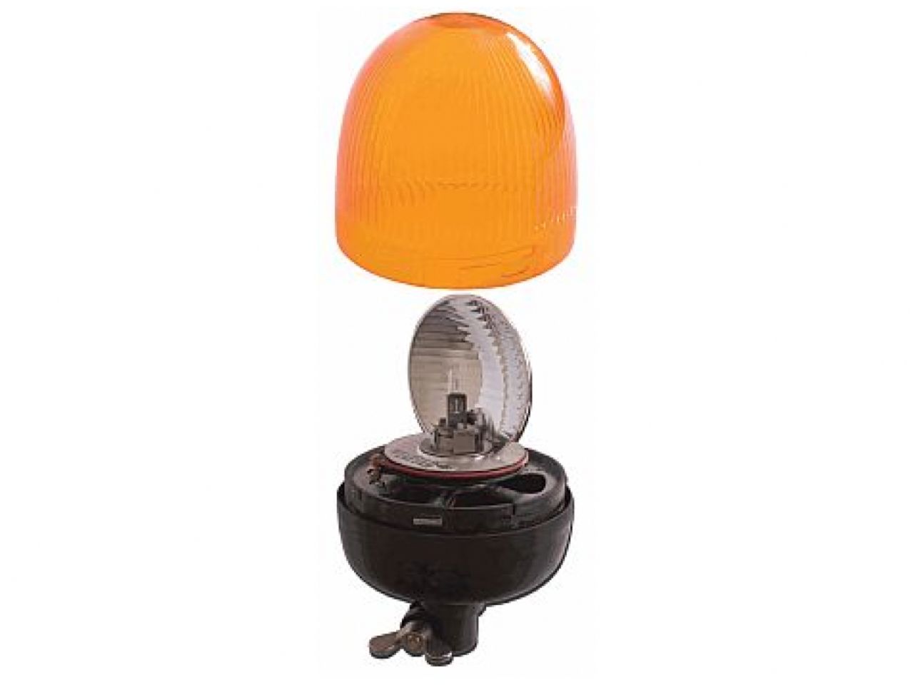 Hella Rota Compact 12V Amber Lens Beacon w/ Flexible Pole Mount