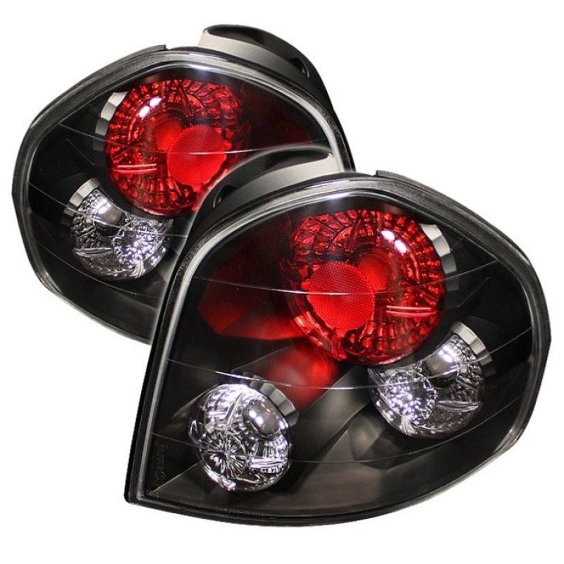 Spyder Hyundai Santa Fe 01-06 (01-04 Model use 3 Bulbs only)Euro Tail Lights Blk ALT-YD-HYSF01-BK 5005359 Main Image