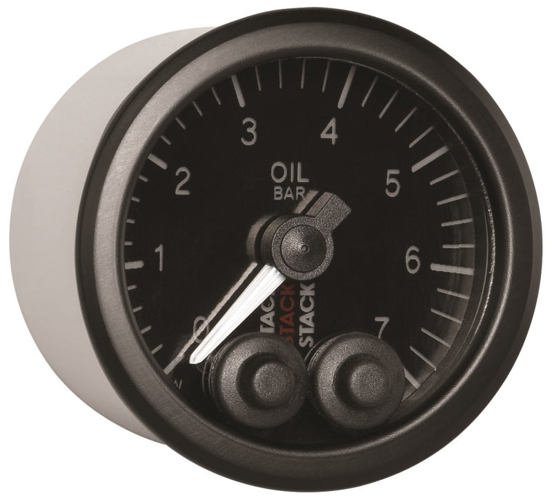 Autometer Stack 52mm 0-7 Bar M10 Male Pro-Control Oil Pressure Gauge - Black ST3501