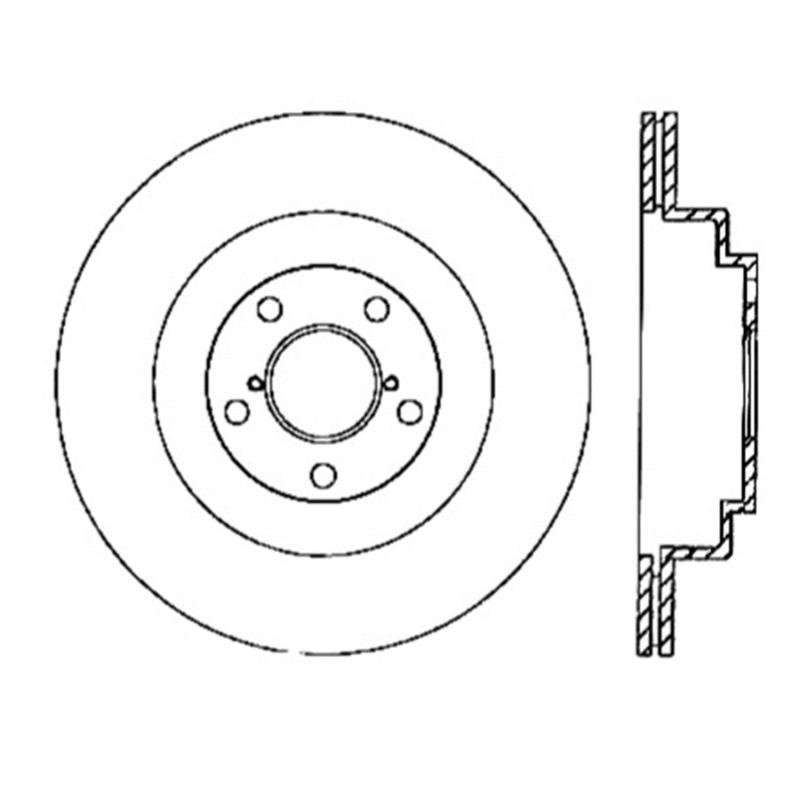 StopTech Power Slot 06-07 WRX / 05-08 LGT Rear Right Slotted Rotor 126.47025SR Main Image