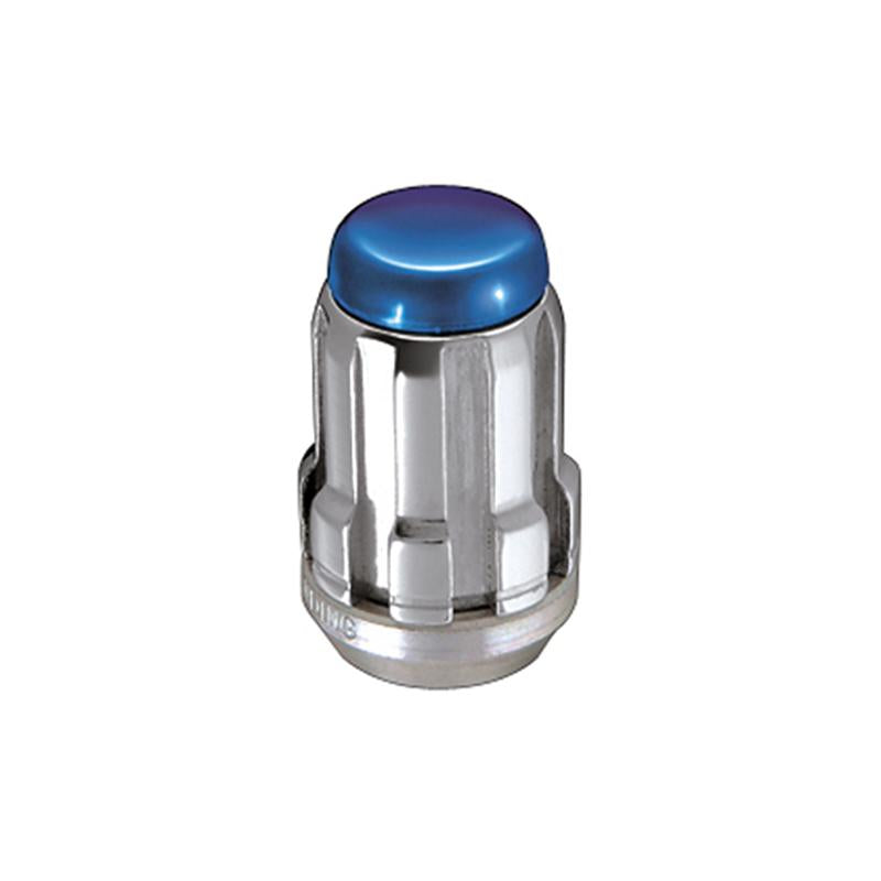 McGard SplineDrive Lug Nut (Cone Seat) M12X1.5 / 1.24in. Length (Box of 50) - Blue Cap (Req. Tool) 65002BC Main Image