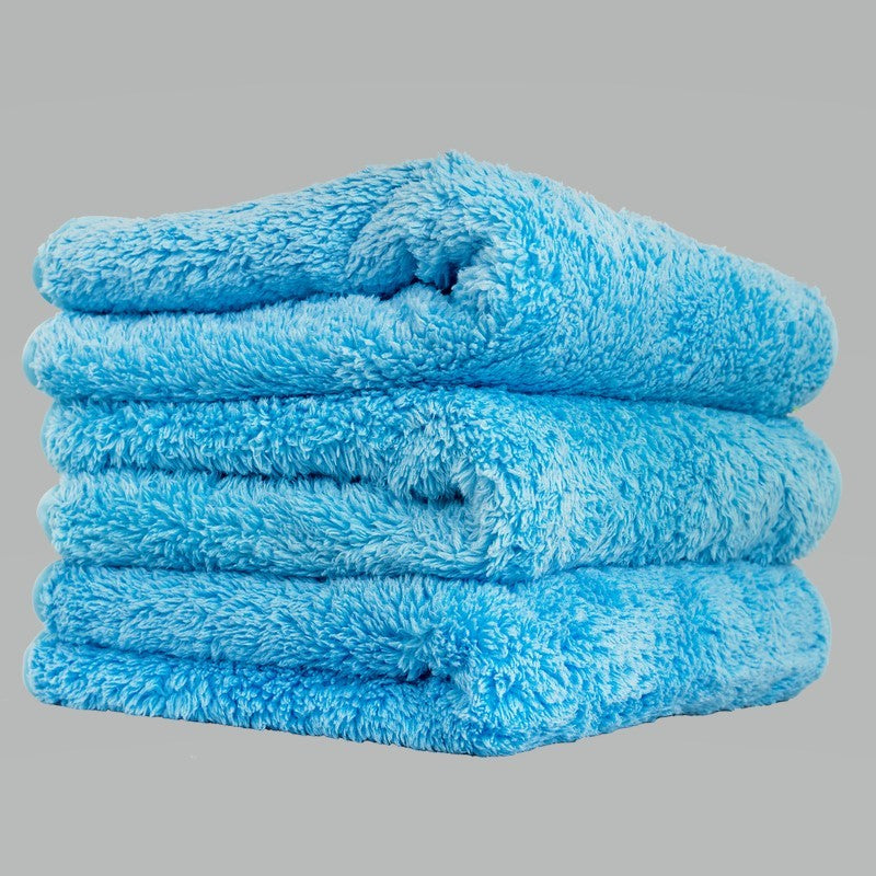 Chemical Guys Shaggy Fur-Ball Microfiber Towel - 16in x 16in - Blue - 3 Pack (P16) MIC32103