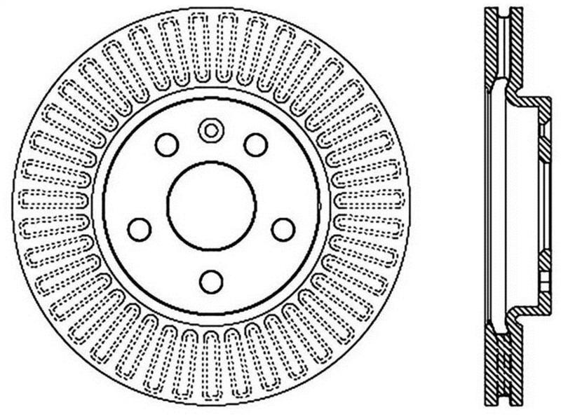 StopTech Slotted Sport Front Right Brake Rotor 11-14 Chevy Cruze 126.62130SR Main Image