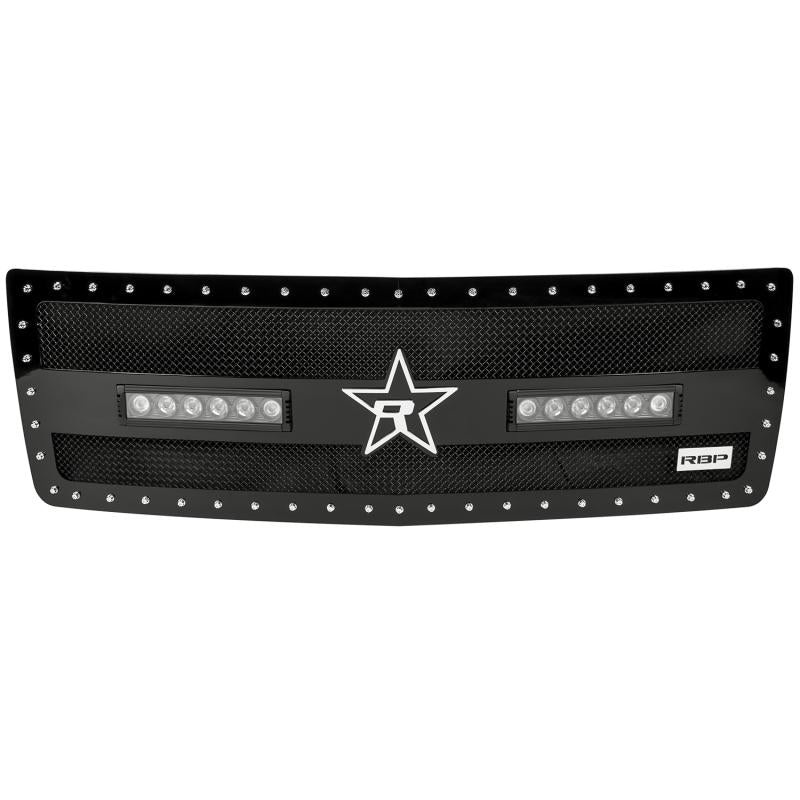 RBP RX-3 Midnight Edition Black LED Bar Grille (Studded) 14-15 Chevy Silverado 1500 RBP-967117 Main Image