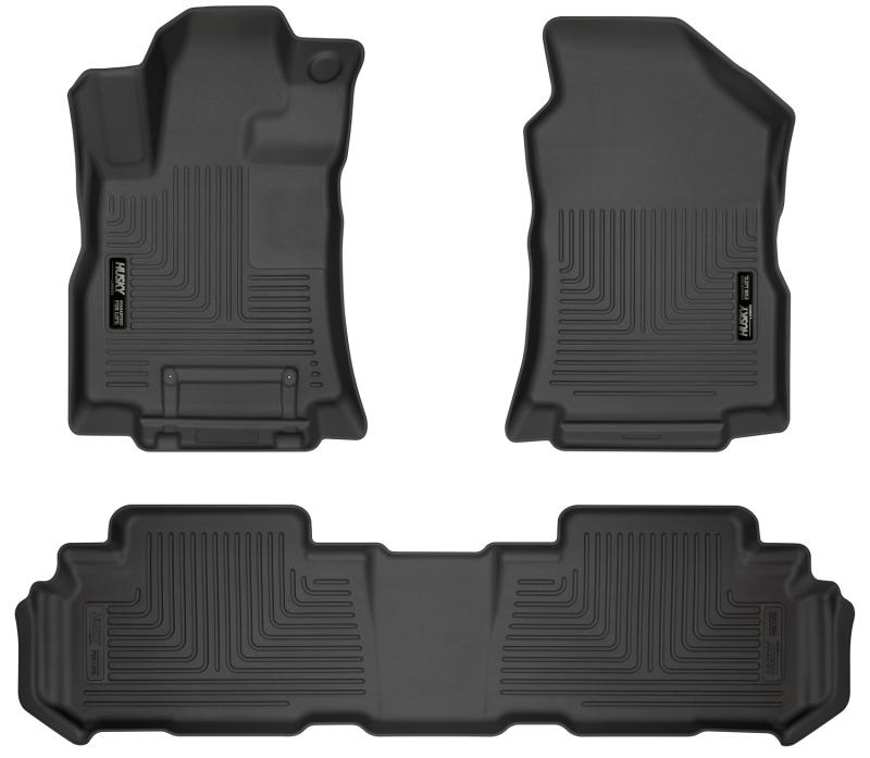 Husky Liners 2019 Subaru Ascent Weatherbeater Black Front & 2nd Seat Floor Liners 95871 Main Image