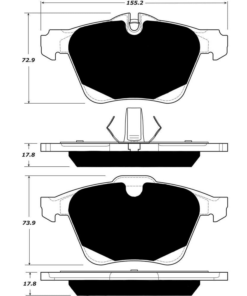 Porterfield Brake Pads for 2015 JAGUAR F-TYPE
