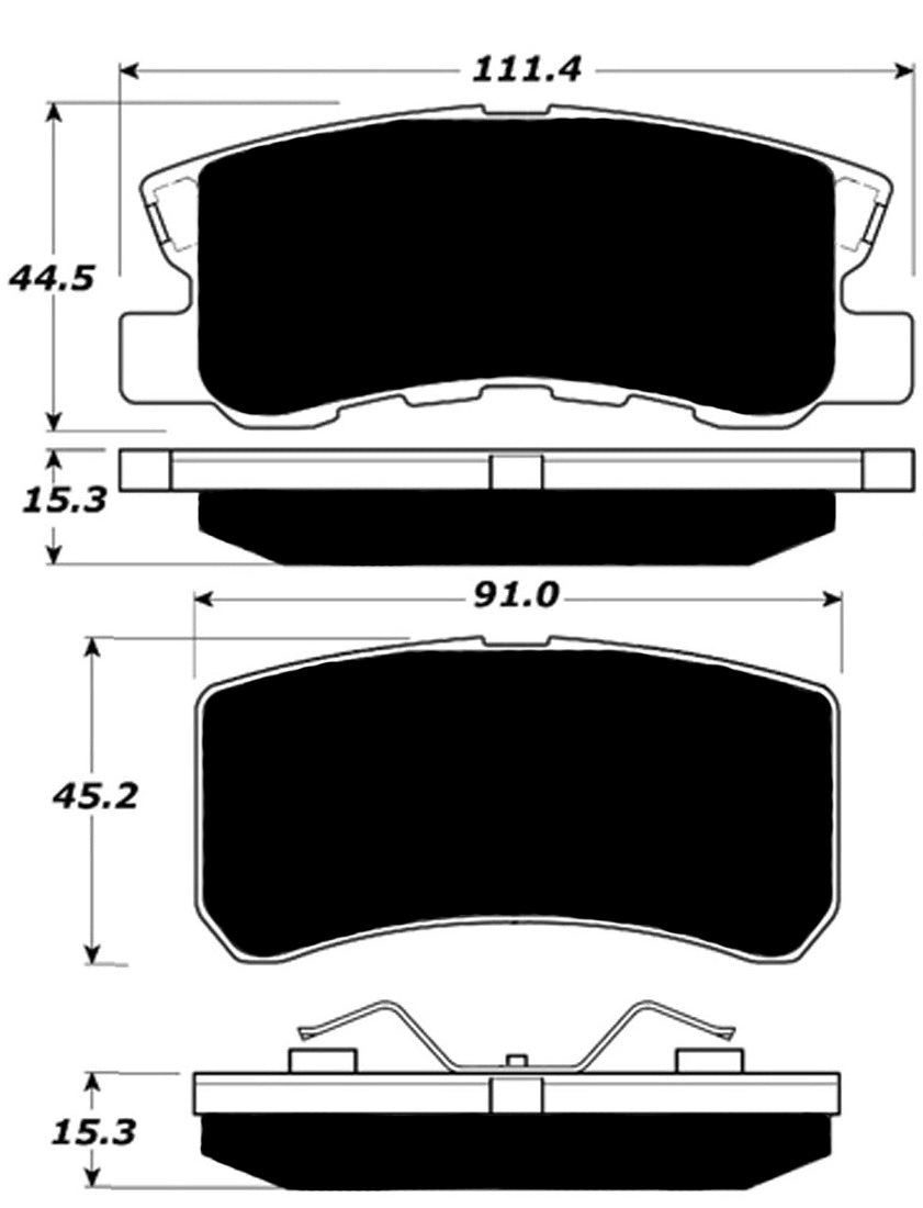 Porterfield Brake Pads for 2008 CHRYSLER SEBRING Convertible 3.5L
