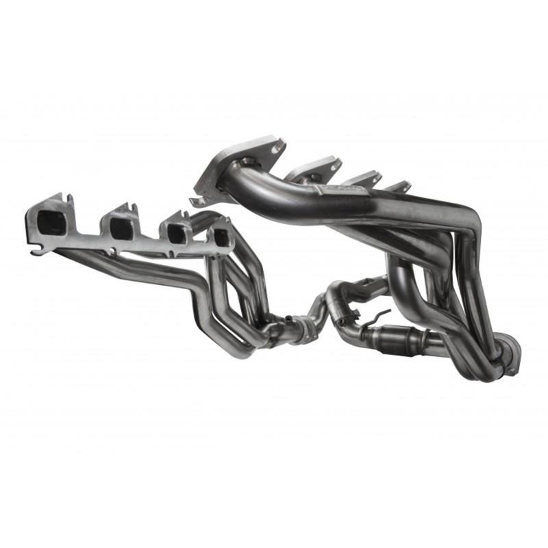 Kooks 11-14 Ford Raptor SVT 1 3/4in x 3in SS Longtube Headers and 3in SS OEM Exhaust Catted Y Pipe 1352H220 Main Image