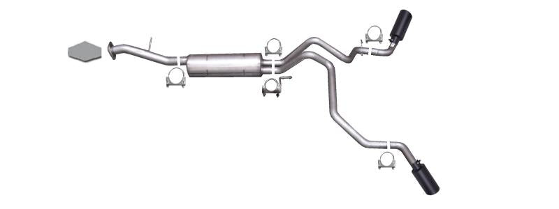 Gibson 00-06 Chevrolet Tahoe LS 4.8L 2.25in Cat-Back Dual Extreme Exhaust - Black Elite 65563B Main Image