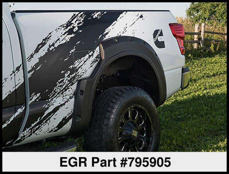 EGR 16+ Nissan Titan XD Bolt-On Look Fender Flares - Set - Matte (795905) 795905WB Main Image