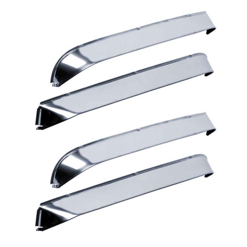 AVS 84-91 Jeep Grand Wagoneer Ventshade Front & Rear Window Deflectors 4pc - Stainless 14610 Main Image