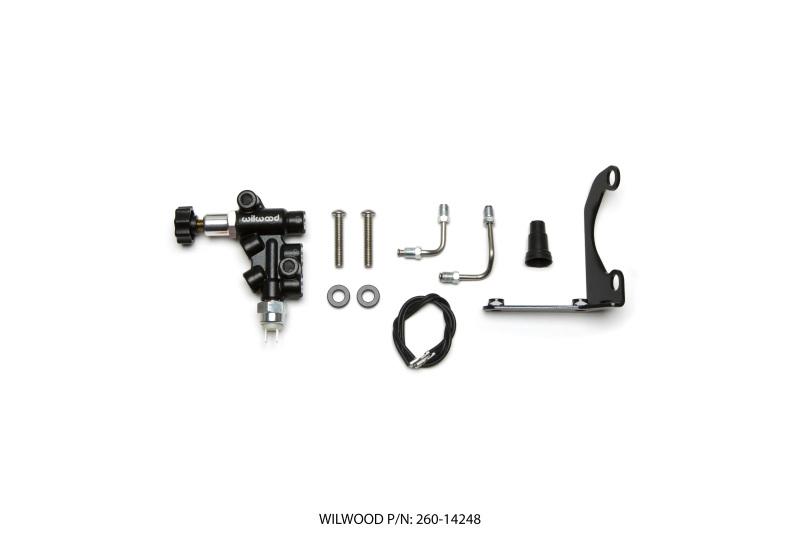 Wilwood Tandem Remote Master Cylinder Mounting Bracket L/H Kit w/ Prop Valve 260-14248 Main Image