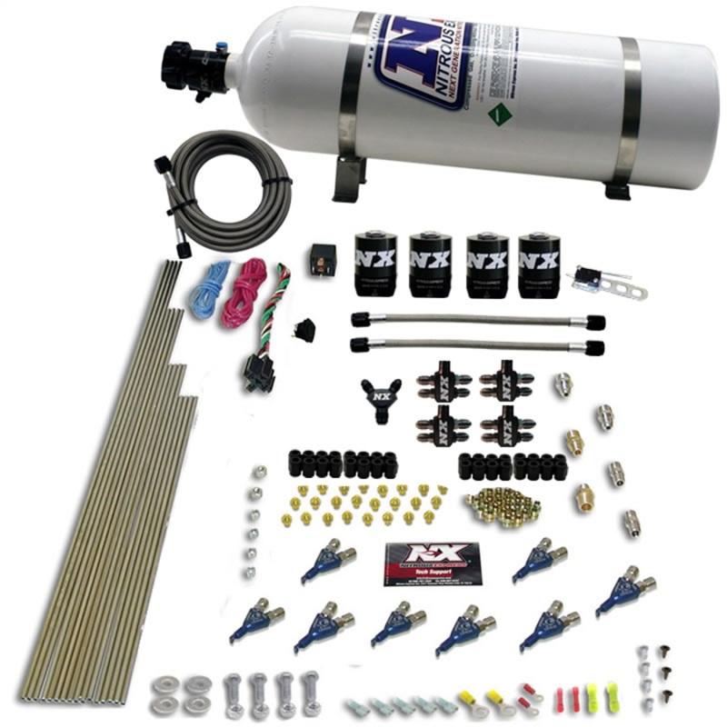 Nitrous Express 8 Cyl Alcohol Nitrous Kit (250-550HP) w/15lb Bottle 80005-15 Main Image