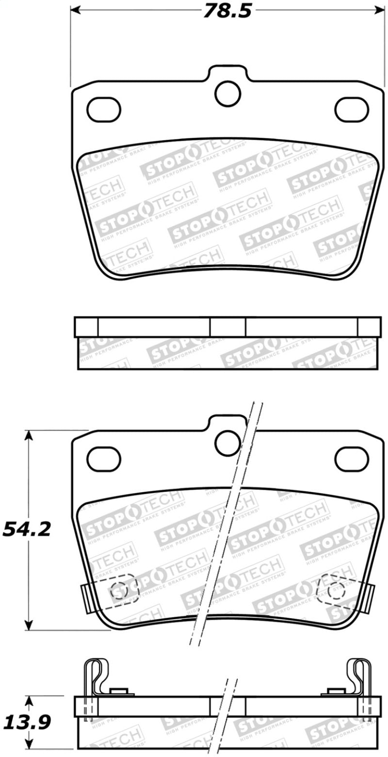 StopTech Street Brake Pads 308.10510 Main Image