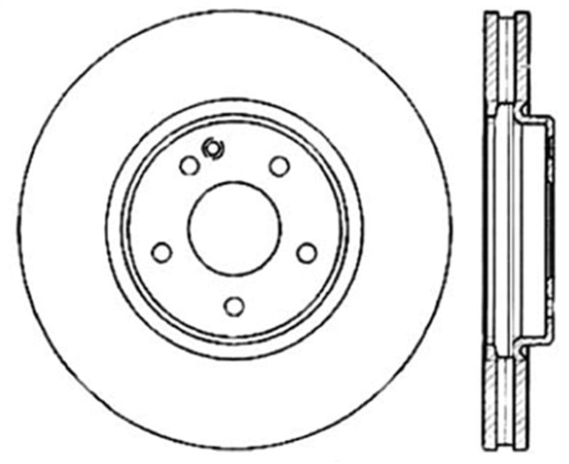 StopTech Sport Cryo Cross Drilled Brake Rotor; Front Right