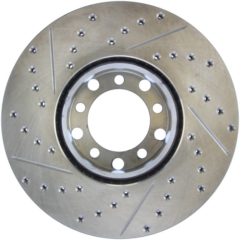 StopTech Sport Drilled/Slotted Brake Rotor; Front Left