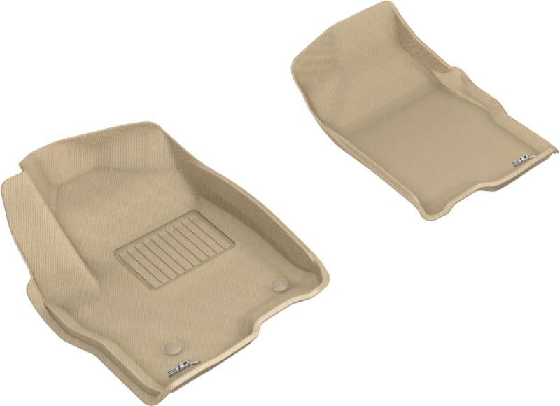 3D MAXpider 2019-2020 GMC/Chevrolet Sierra 1500/Silverado 1500 Kagu 1st Row Floormat - Tan L1GM02511502 Main Image