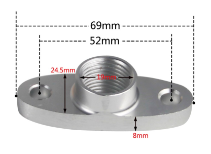 Turbo Oil Drain Flange 1/2 NPT Female Aluminum T3 T4 T04 GT40 GT55 ODF-02 Silver