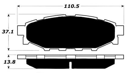 Porterfield Brake Pads for 2014 SUBARU BRZ w/ Solid Rear Disc