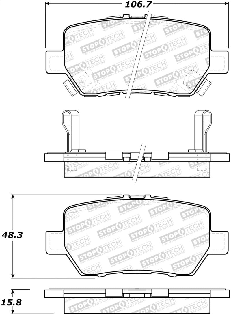 StopTech Street Brake Pads 308.10900 Main Image