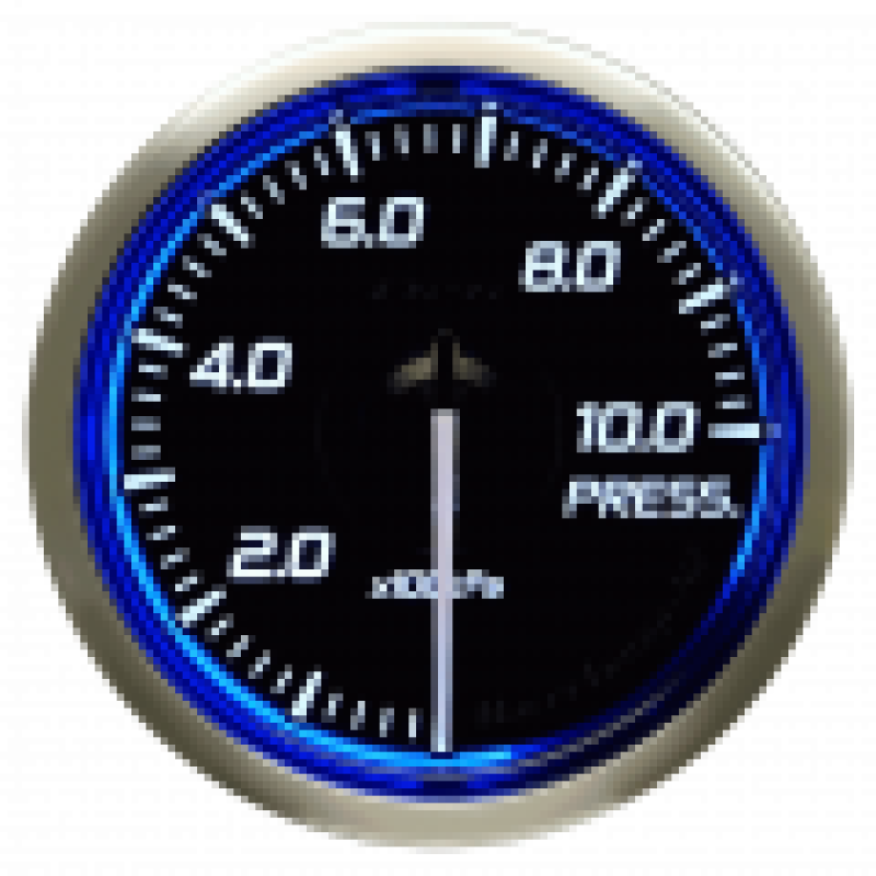 DEFI Racer Pressure Gauge N2 52mm 0-1000 kPa (US) Blue DF16201