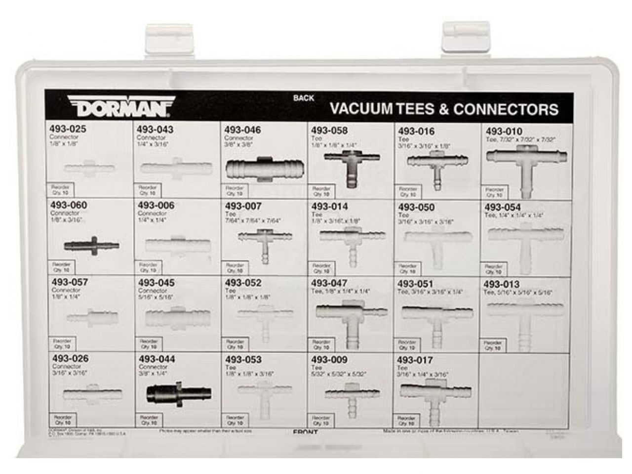 Dorman Vacuum Connector / Tee Tech Tray