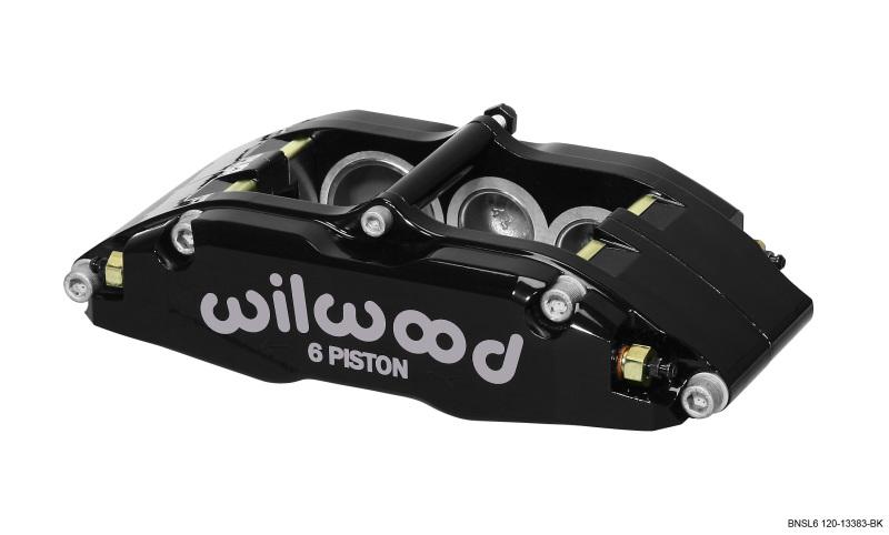 Wilwood Caliper-BNSL6-RH-Black 1.62/1.12/1.12in Pistons 1.10in Disc 120-13382-BK Main Image