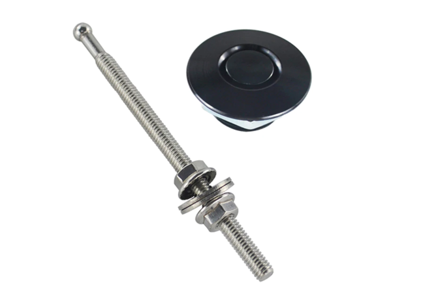 Push Button Billet Hood Pins Lock Clip Kit Car Quick Pins For BMW 1.25" Universal JDM Style Black
