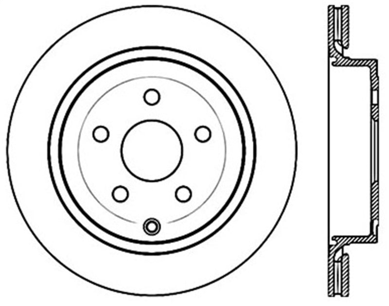 StopTech  Sport Slotted Cryo Brake Rotor; Rear Right