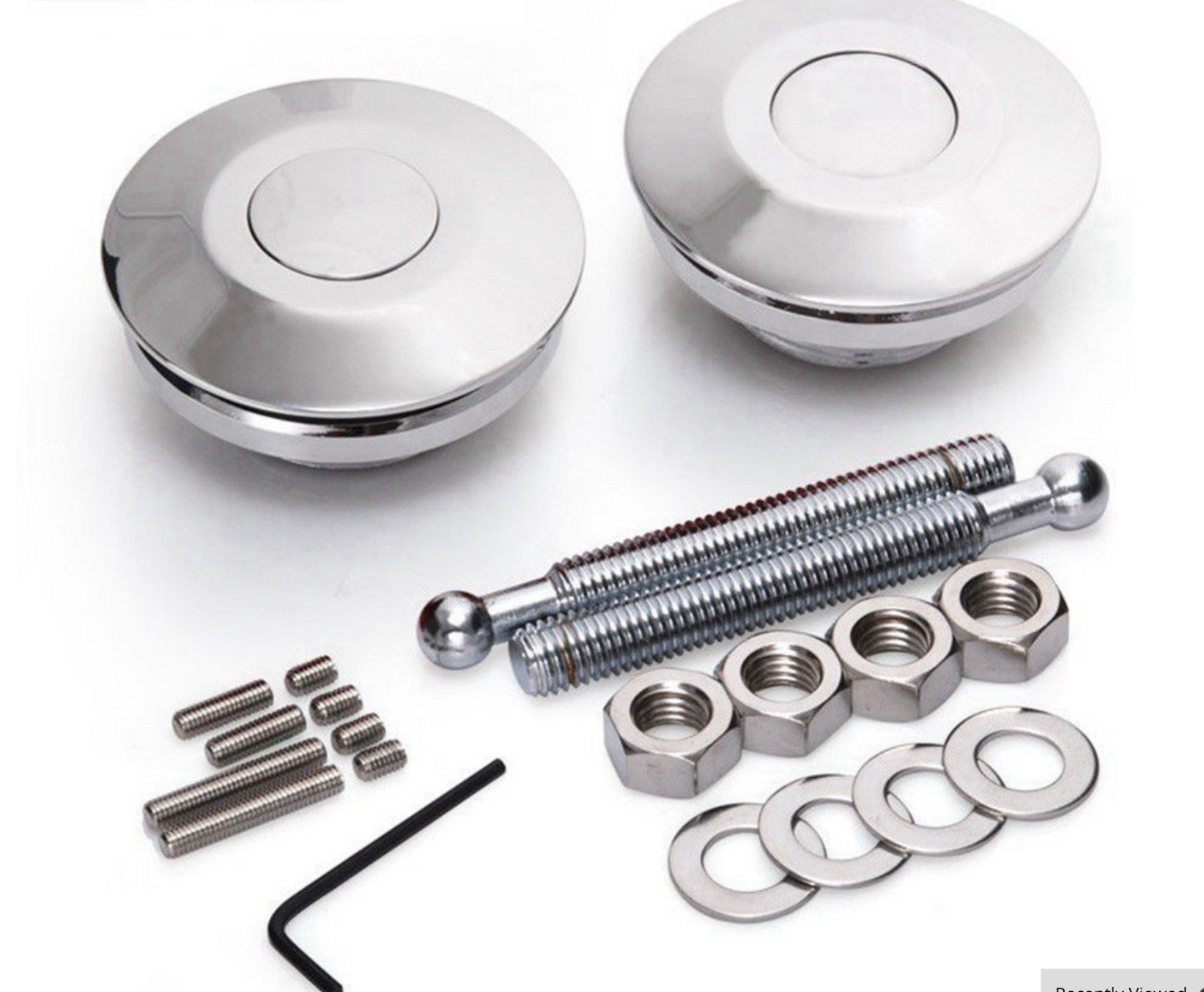 Push Button Billet Hood Pins Lock Clip Kit Car Quick Latch Universal Silver